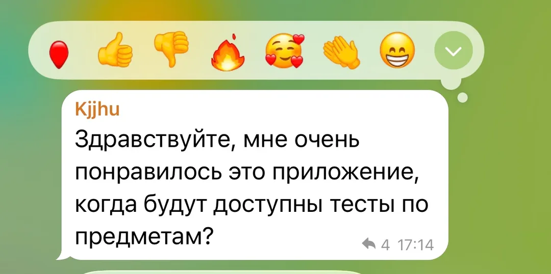 Отзыв об приложении Tezzy для подготовки к ЕНТ — №11